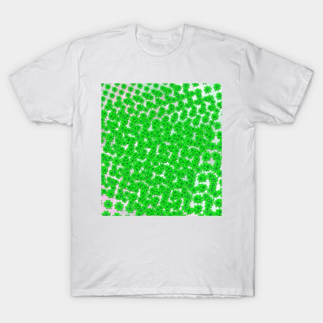 Abstract four leaf clover pattern on texture T-Shirt by hereswendy